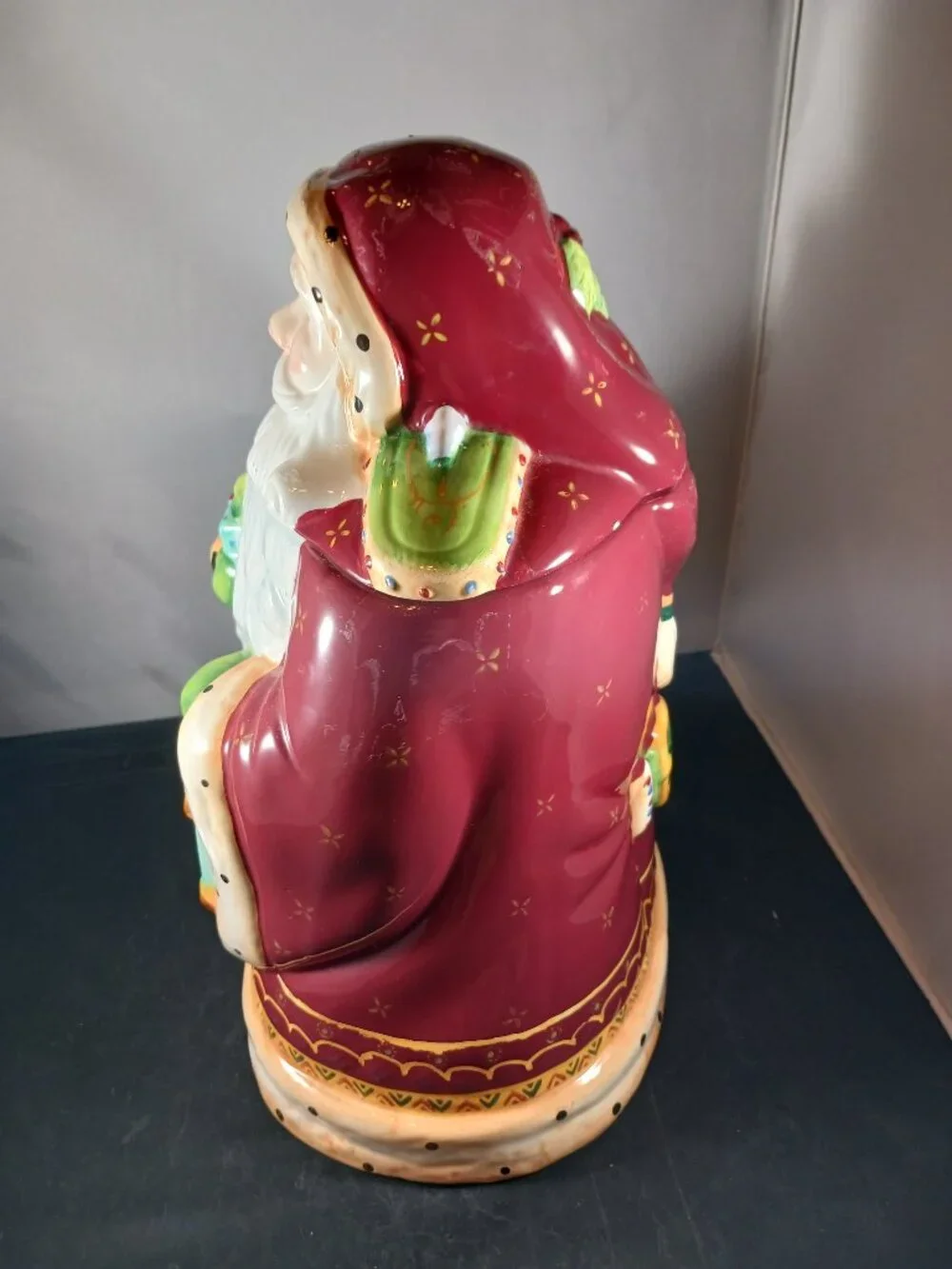 Vintage Cookie Jar Santa Claus With Lantern 12 Inches Tall